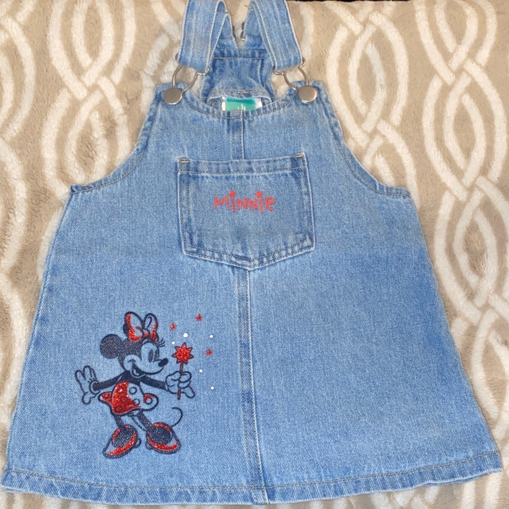 Disney Blue Denim Dress with Minnie Mouse Design